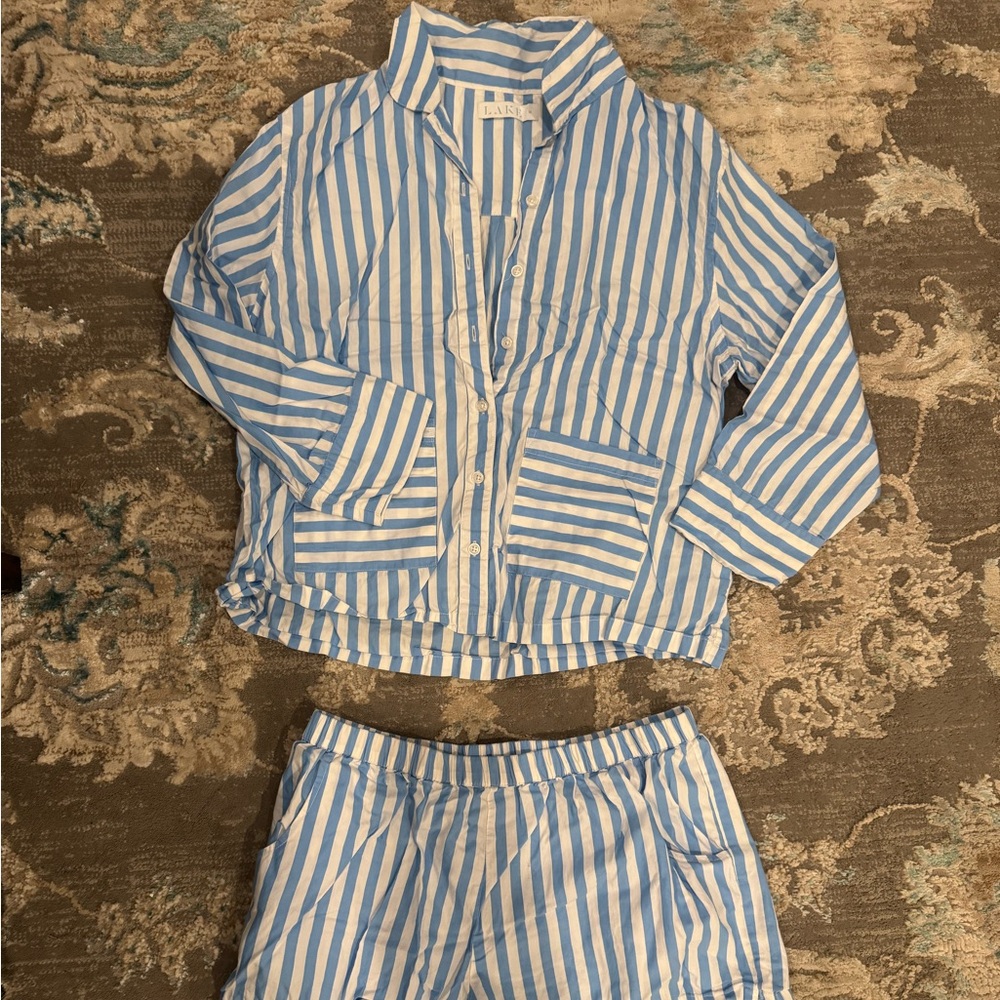 Lake Pajamas Pocket Shorts Set in Cooler